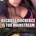 duck face evolved