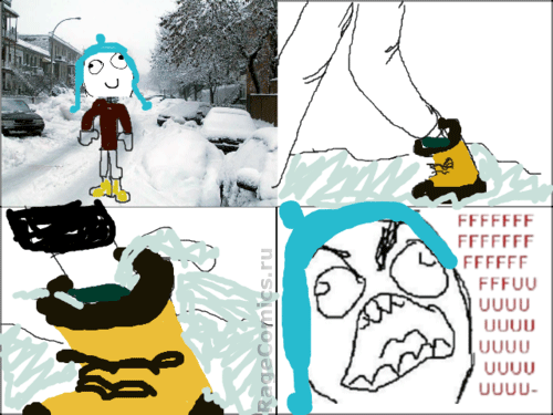 damn snow - meme