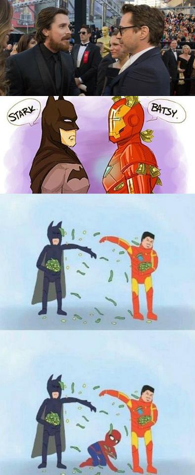 Tony Stark > Bruce Wayne - meme