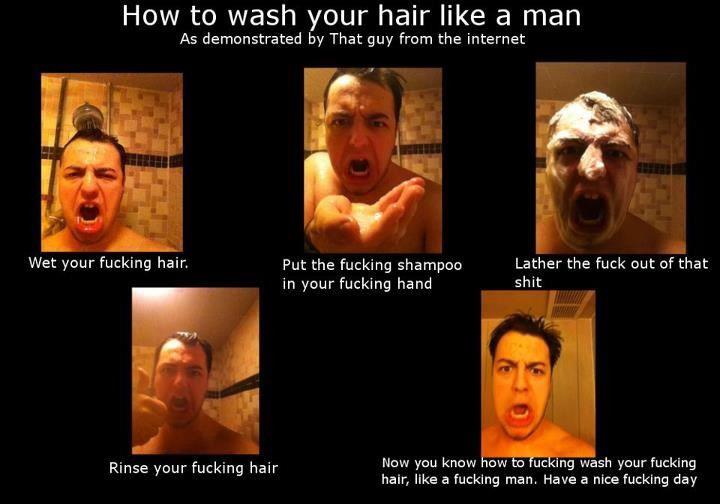 how to wash your hair :D - meme