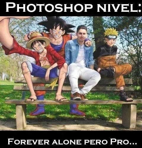 Photoshop nivel:Forever Alone Otaku - meme