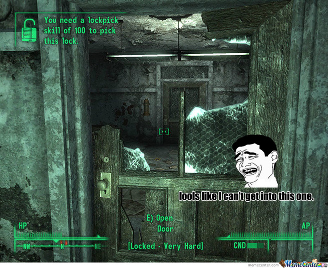 Classic Fallout 3 Logic - meme