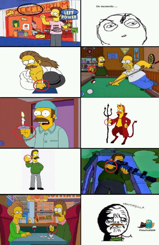 La mentirijilla de Ned Flanders - meme