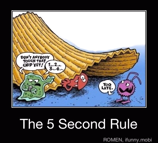 5 second rule explained - meme