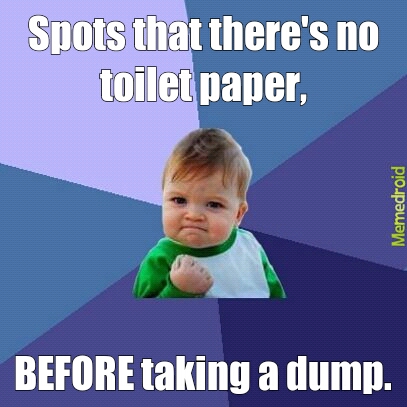 Toilet paper. - meme