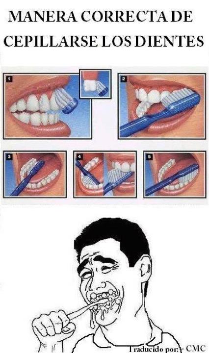 Como me lavo los dientes - meme