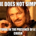 In the presence of a crush…