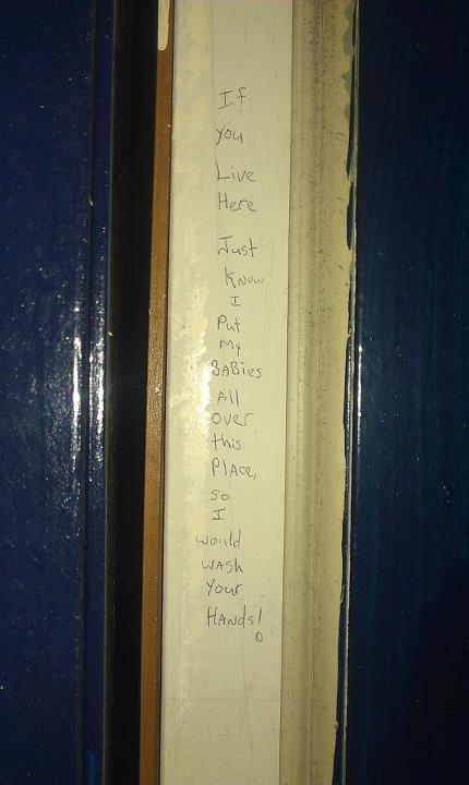 friend found this in the door frame of get new house o_O - meme