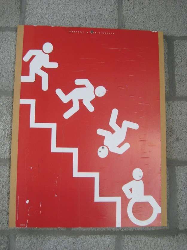 Don't run down stairways ppl - meme