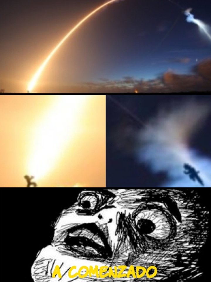 se supone es el lanzamiento de un cohete......sera?? - meme