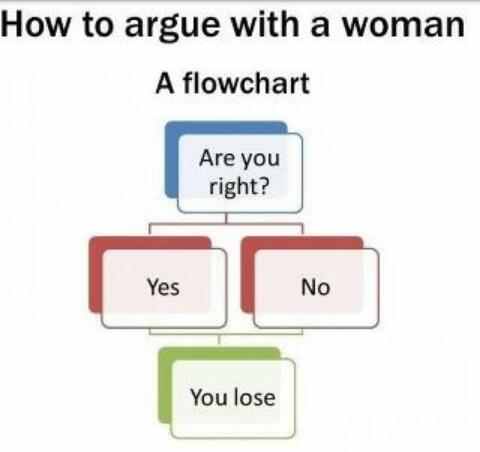 Arguments with women - meme