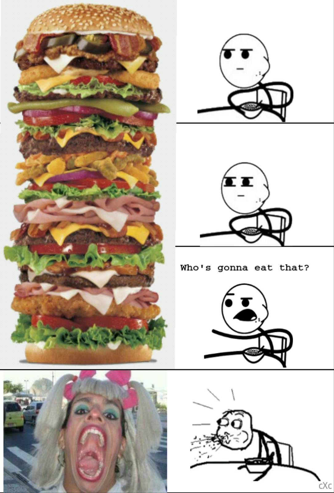 huge burger - meme