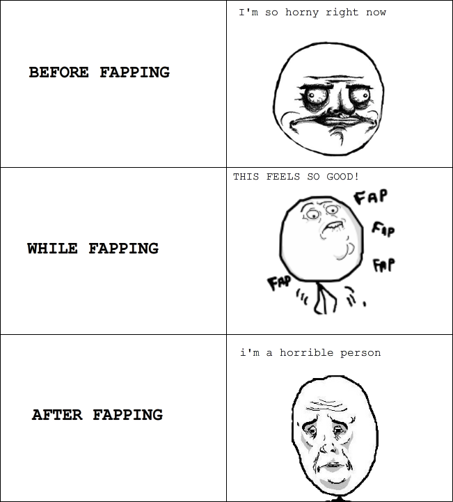 Stages of fapping - meme
