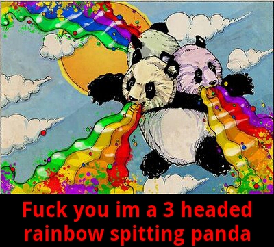 3 headed panda - meme
