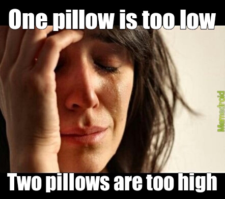 pillow predicament - meme