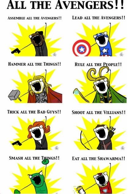All the things! avengers styleee - meme