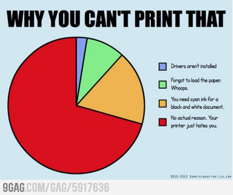 Fu*k you too printer - meme