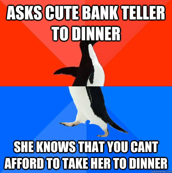 too poor penguin - meme