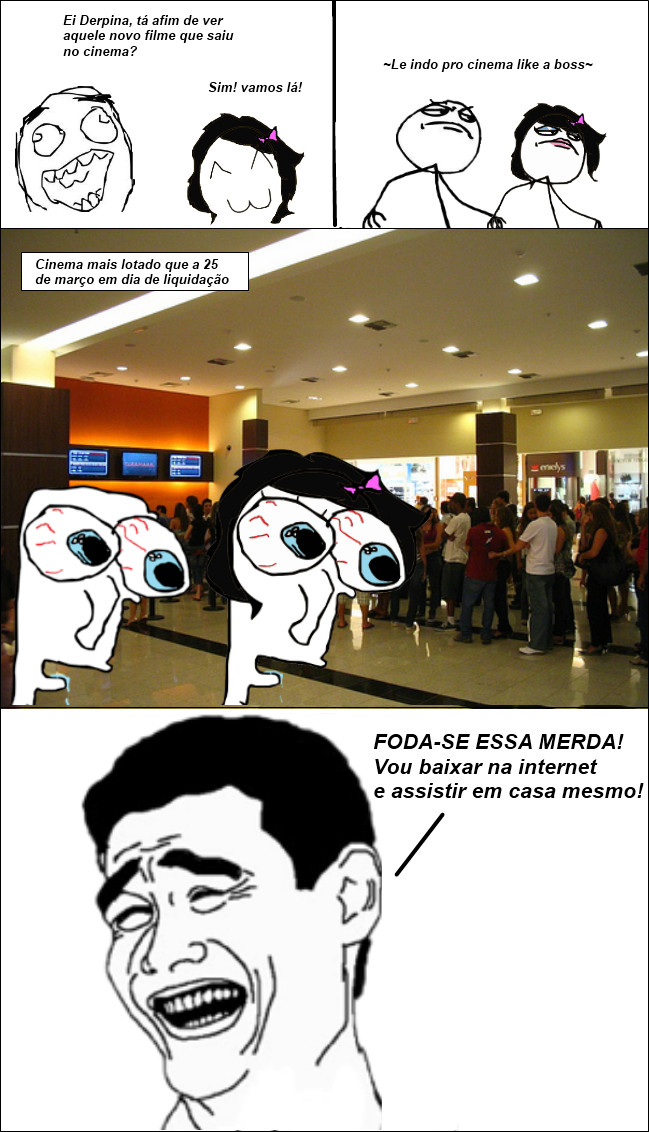 DE BOA AQUI ESPERANDO MINHA VEZ NA FILA - Meme 