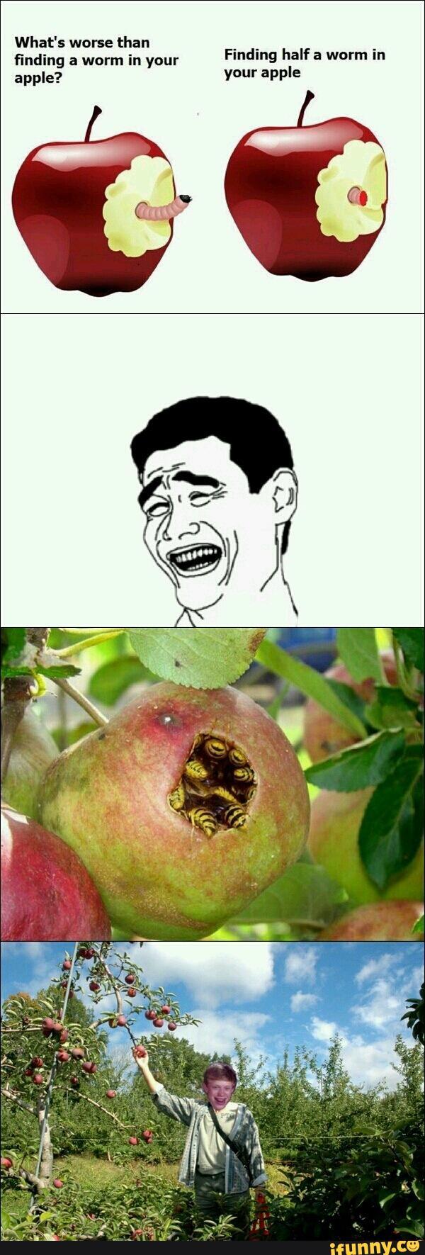 Bad luck apple - meme