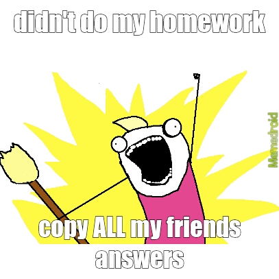 copy all the answers - meme