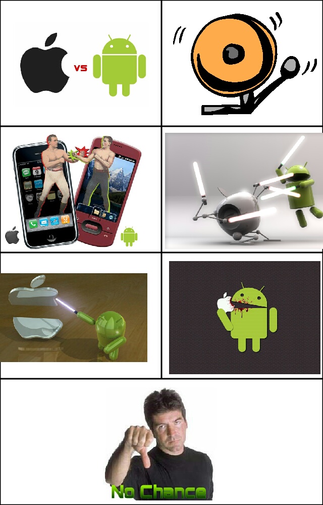 Apple va Android - meme