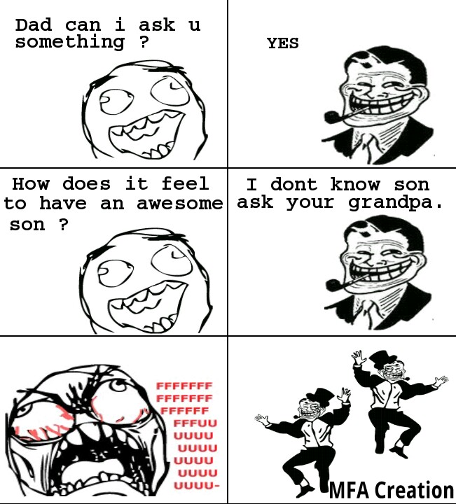 Troll dad and awesome son - meme