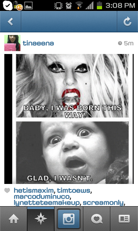 Haha lady Gaga... -.- - meme