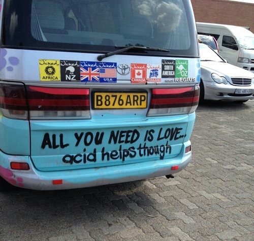 Acid is better than love <3 - meme