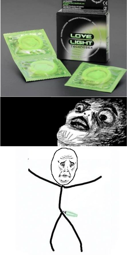 reality of glow in the dark condoms - meme