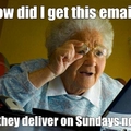 email on sunday