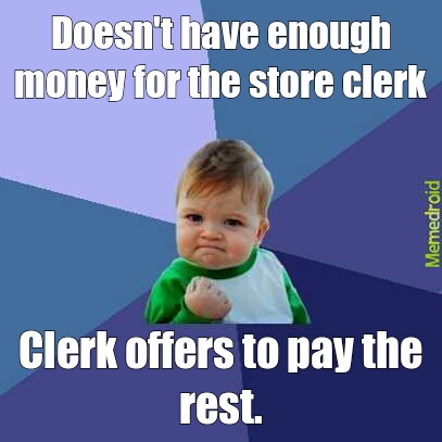 store clerk - meme