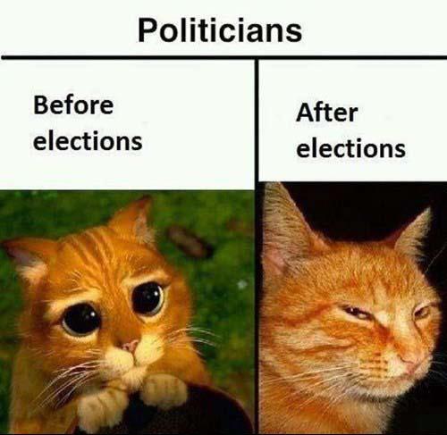 politicians after & before - meme