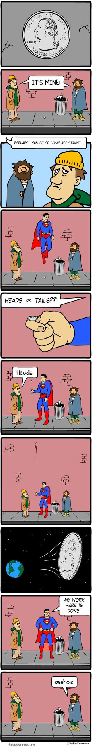 Superman is a douch cookie - meme