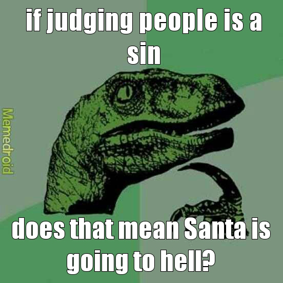 judgmental Santa - meme