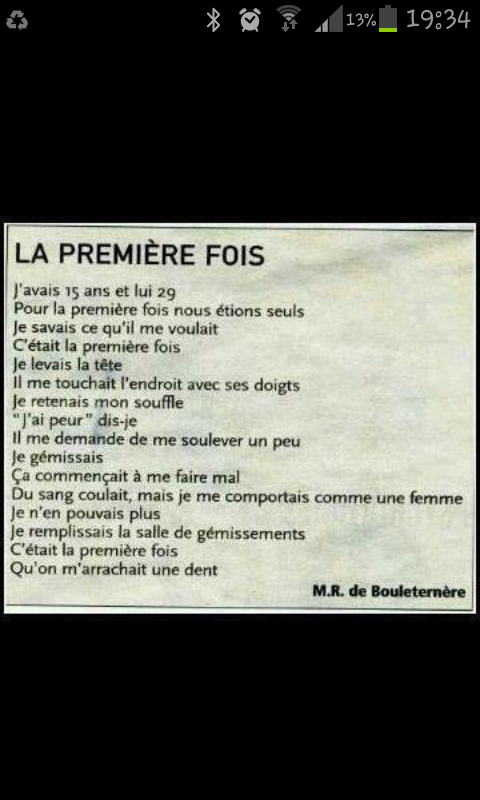 la premiere fois ... - meme