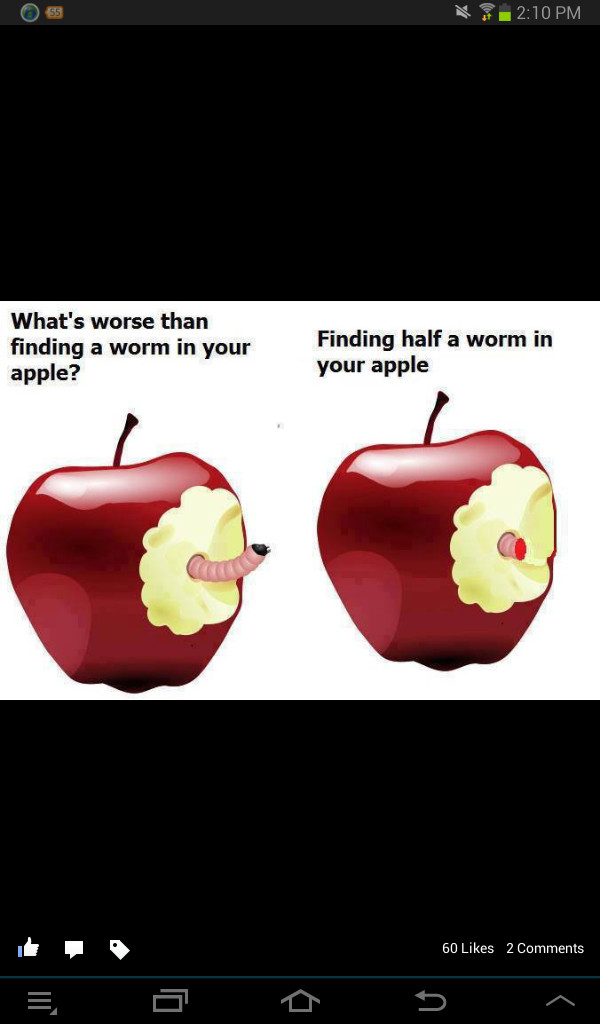 apple worm - meme