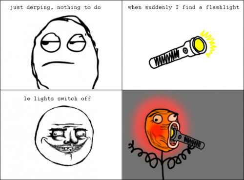 flashlight derp - meme
