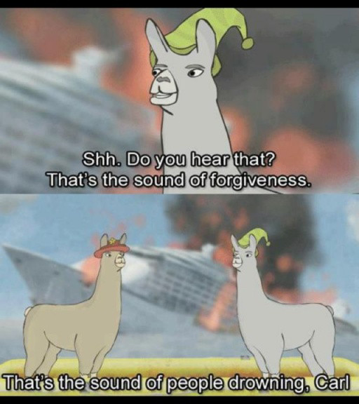 Llamas with hats - meme