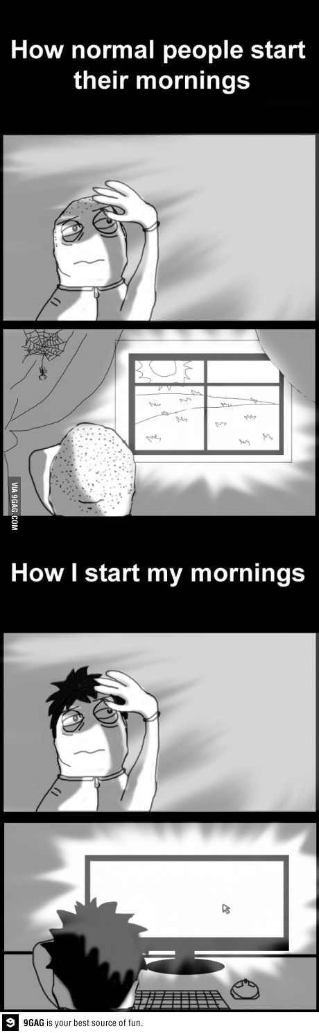 how to start my mornings - meme