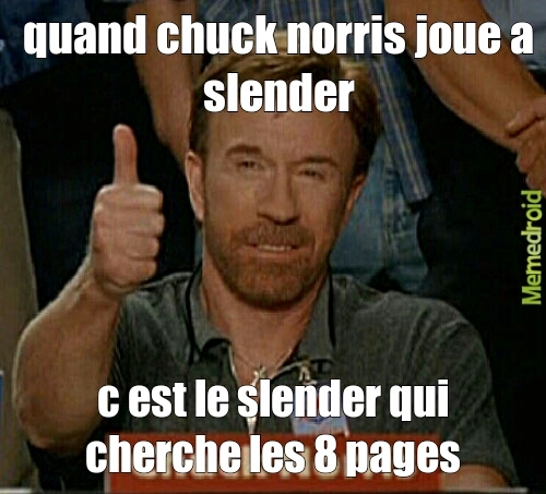 chuck vs slender - meme
