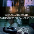 Harry and Draco had a wandfight in the bathroom xD