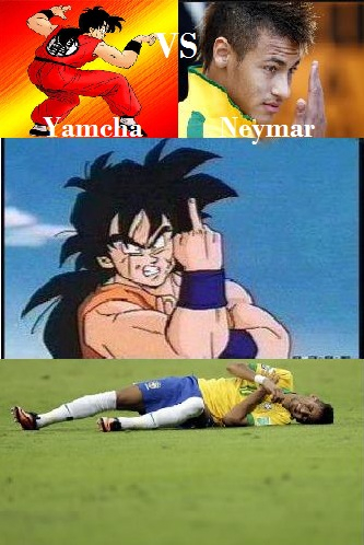 Yamcha ganhando do neymar - meme