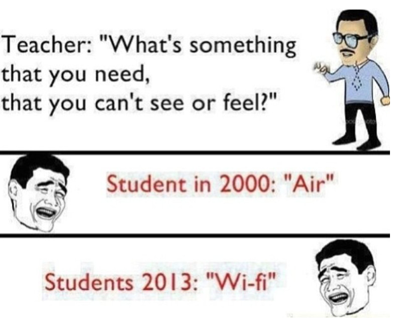 Students in 2000 and 2013 - meme