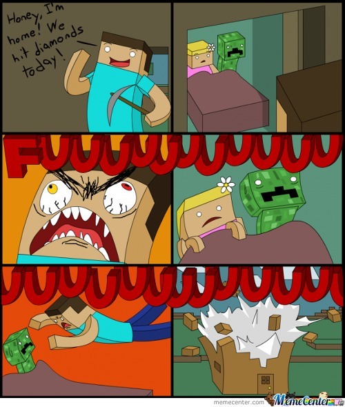12th comment gets raped by a creeper - meme