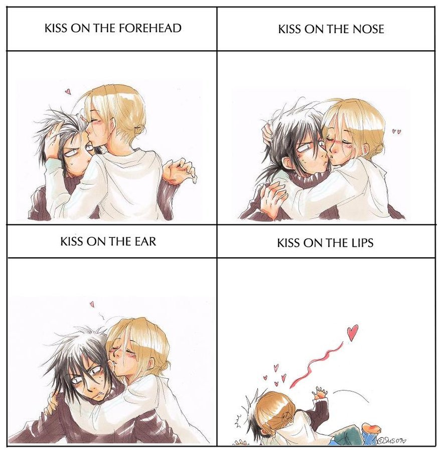 cute kisses. <3 - meme