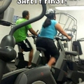 Ride a gym bike and always remember