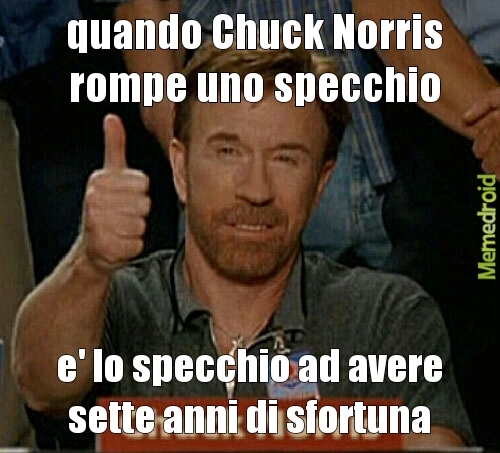 chuck norris sfortuna - meme