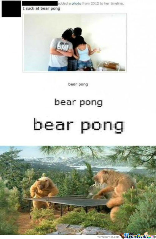 Bear pong - meme