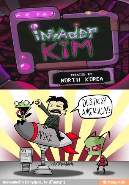 INVADER KIM WILL DESTROY AMERICA!!! (Image drawn by me) - meme